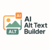 Logo with AI text, mountain icon, orange and green colors.