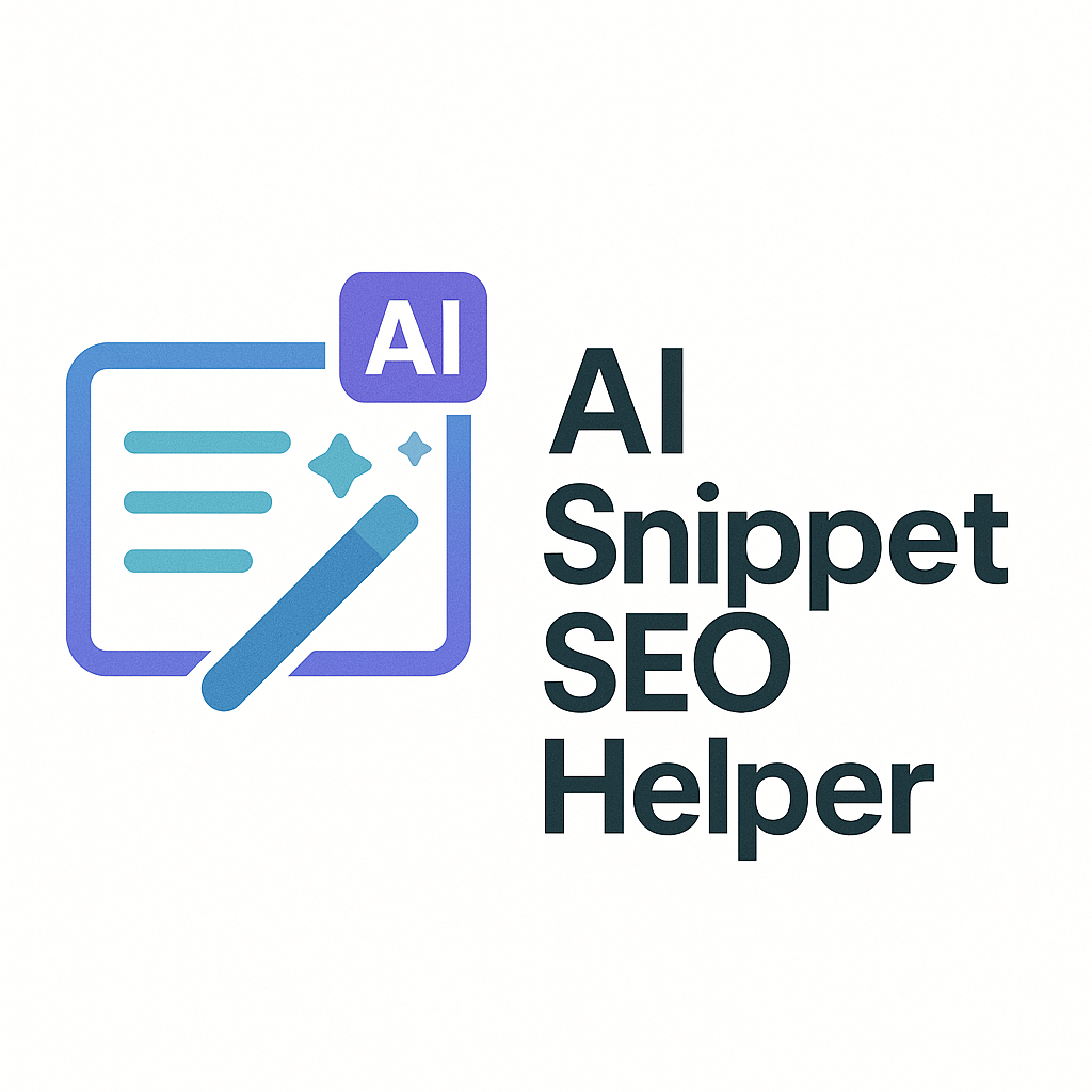 Illustration of a digital document with a magic wand, in blue and purple colors, representing AI SEO assistance.